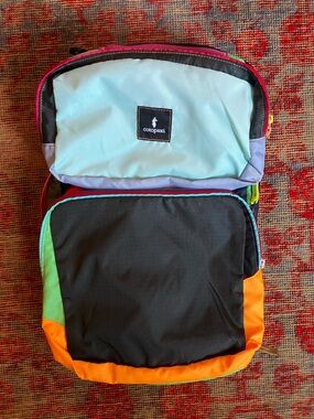 cotopaxi Multicolor Daypack - Black, Aqua, Orange & Lime